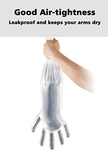 50Pcs Veterinary Insemination Rectal Long Gloves Disposable Plastic Full Arm 35.5 Inch with (Free 20 Rubber Bands) for Field Dressing House Cleaning Gardening