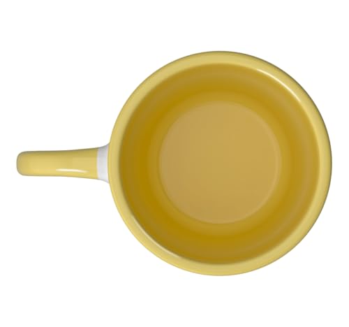 Veiled Chameleon Keeper Gut Loading Feeder Insects Insect Ceramic Mug, Yellow/White - color: Yellow/White