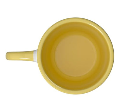 Veiled Chameleon Keeper Gut Loading Feeder Insects Insect Ceramic Mug, Yellow/White - color: Yellow/White