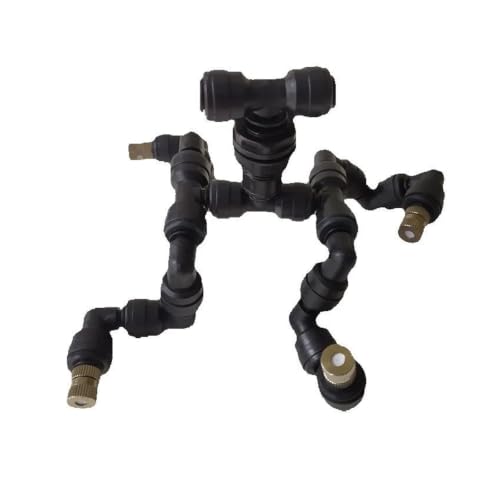 4 Head Garden Watering Reptile Fogger Mister With Quick Connecting Nozzle 0.3mm Connect With 6.35mm Pipe(2-Head White) - color: 2-Head White