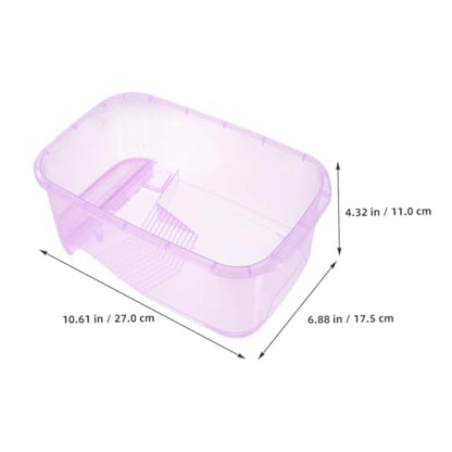 HANABASS 4pcs Turtle Feeding Tank Platform Multi-Function Reptile Habitat for Turtles and Tortoises Plastic Design for Easy Cleaning and Environment