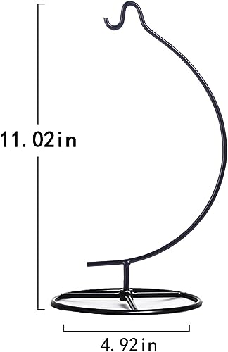 Ornament Display Stand Air Plant Stand Iron Hanging Stand Flower Pot Stand Rack Holder for Hanging Glass Globe Witch Ball Terrarium Christmas Ornament and Home Wedding Decoration (Moon shape2)