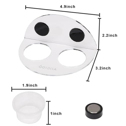 AIICIOO Crested Gecko Food Dish - Strong Magnetic Reptile Feeding Ledge for Bearded Dragon Lizard Crested Gecko Tank Accessories with 6 Pack Plastic Cup - size: Food Dish White