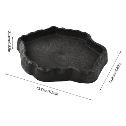 Flylin Reptile Water Dish, Reptile Feeding Dish Corner Bowl (Small) | Terrarium species hydration container, Light tone shade ware, Stable basin non slip base, Captive habitat supply - size: Small