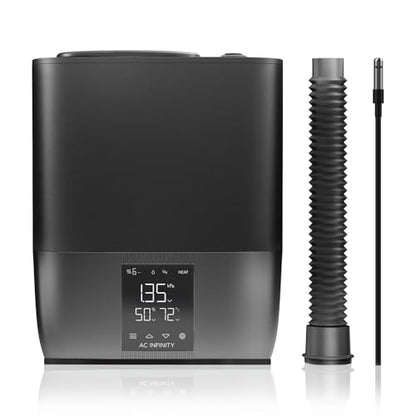 AC Infinity CLOUDFORGE T5 Warm Mist Plant Humidifier 9L | 10-Level VPD Humidity Controls, Hot & Cold Vaporizer, Continuous Water Purification, Extendable Hose for Grow Tents - size: 9L Plant Humidifier