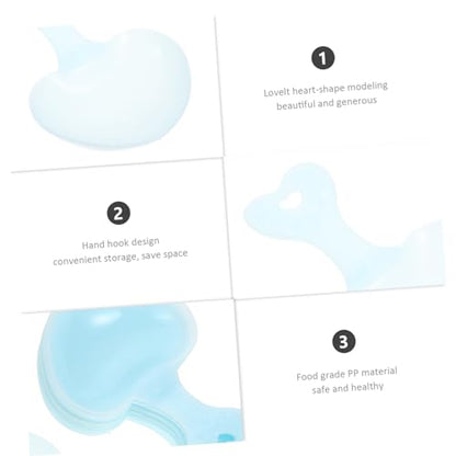 KESYOO 10PCS Heart-Shaped PET Food Spoon Set Food Scoop for Hamsters Reptiles Small Pets Household Use Easy to Clean