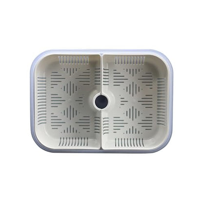 Dual Compartment Cleaning Bin | Compact, Durable, and Highly Functional with Dual Removable Baskets | The Ultimate No-Spill Cleaning Solution