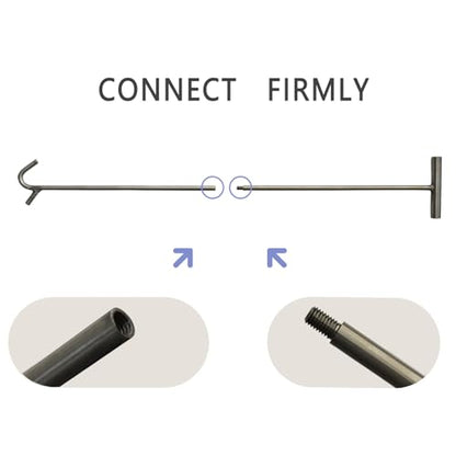 5th Wheel Pin Puller,Portable Stainless Steel Type S-Hook 32 inch,1pack