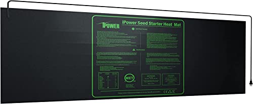 iPower 48" x 20" Waterproof Durable Seedling Heat Mat Warm Hydroponic Plant for Indoor Gardening Germination Starting, 1 Pack New - size: 48" x 20"-New, style: Heat Mat