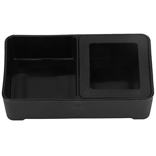 10pcs Reptile Feeder, Mini Double Dish Mealworm Feeder Black Reptile Food and Water Bowl Shelter Hide Bath Toy for Tortoise Gecko Lizard