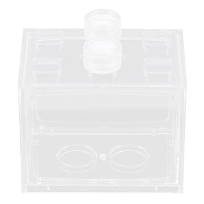 Toyvian Mini LED Aquarium Kit Small Desk Acrylic Fish Tank Terrarium Micro Ecosystem for Betta Fish Starter Aquarium Decoration