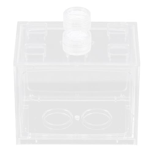 Toyvian Mini LED Aquarium Kit Small Desk Acrylic Fish Tank Terrarium Micro Ecosystem for Betta Fish Starter Aquarium Decoration