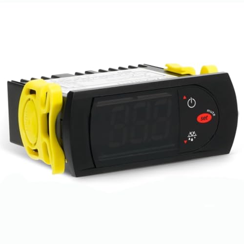 Digital Temperature Thermostat Controller PJEZS0E000,230V/50-60HZ with 2pcs NTC Probes Thermometer for Medium Low Temperature Ventilation Refrigeration Units