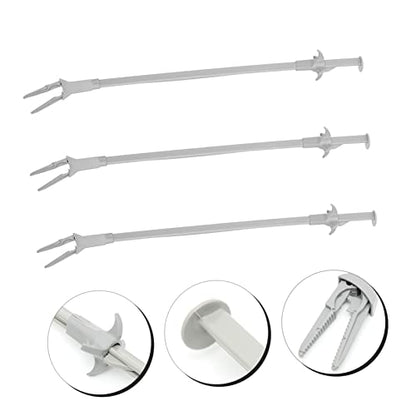 SaditY 15 Pcs Aquatic Planting Clip Plastic to Go Containers Pro Tools Glass Containers Reptile Feeding Tweezers Fish Tank Tongs Grabber Tool for Aquascaping Professional Aquarium Tongs, Greyx5pcs