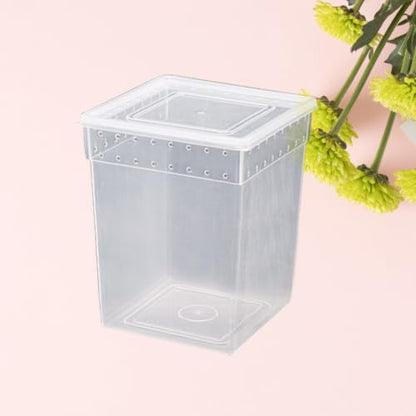 YARNOW Reptile Feeding Box for Lizards and Spiders Lightweight Pp Material with Ventilated Design Suitable for Feeding and Temporary Quarantine Zone