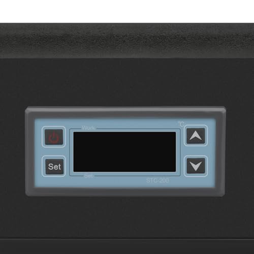 PVC Reptile Terrarium Tanks Enclosure for Chameleons Lizards Snakes, Reptile Pet Breeding Box ReptileHabitat with Two Independent Temperature Control and Glass Sliding Door (Black) - color: Black
