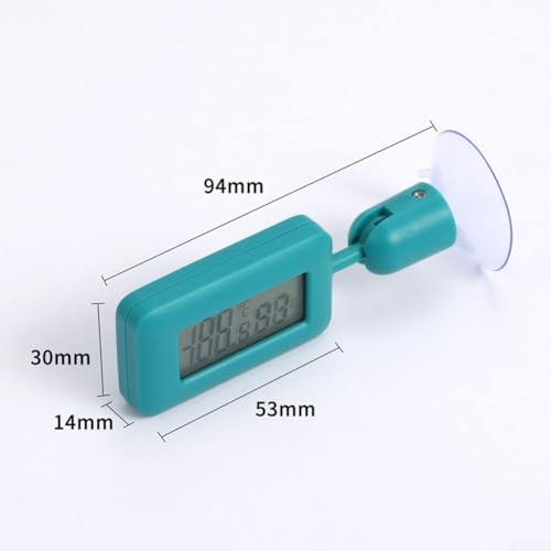 FABULETTA Fahrenheit Dual Scale Thermometer, 360 Degree Rotating Hygrometer, Suction Cup Reptile Thermometer(Green) - color: Green