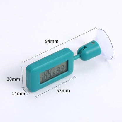 FABULETTA Fahrenheit Dual Scale Thermometer, 360 Degree Rotating Hygrometer, Suction Cup Reptile Thermometer(Green) - color: Green