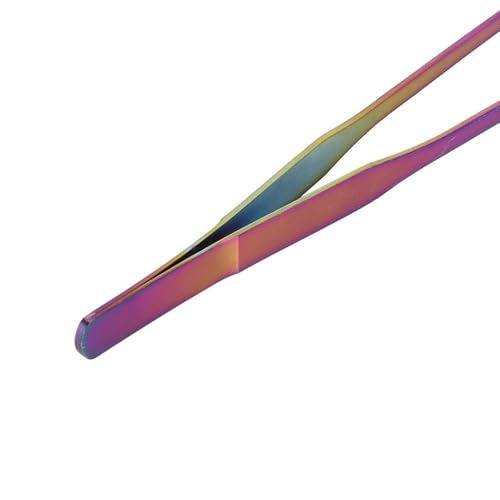 10.6Inch Stainless Steel Aquarium Tweezers Curved Design Ergonomic Non-Slip Grip for Planted Tank Fish Feeding Reptile Care(Straight Tweezers) - style: Straight Tweezers