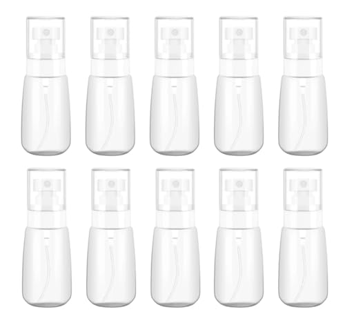 Empty Fine Mist Spray Bottles 2oz Small Travel Perfume Atomizer for Essential oil Perfume Hair Makeup 10 Pack - color: 2oz - Pack 10