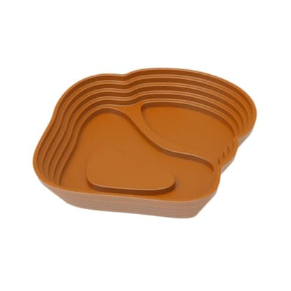 Reptile Bathing Pool Reptile Feeding Water Bowl Turtle Water Bowl Reptile Feeding Dish for Bearded Dragons Pet Supplies Bath, Small, Brown - color: Small, size: Brown