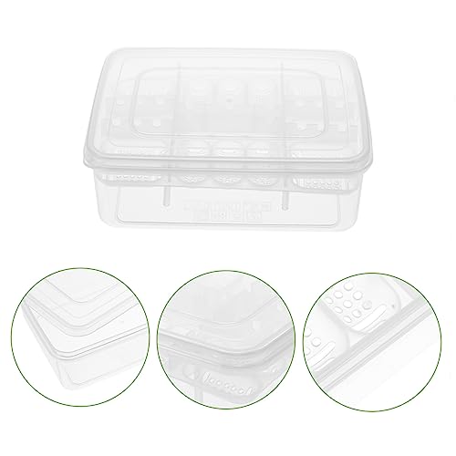 Happyyami Compartment Tray Hatching Box for Snakes Lizards and Other Reptiles Thermometer Lightweight and Portable Incubation