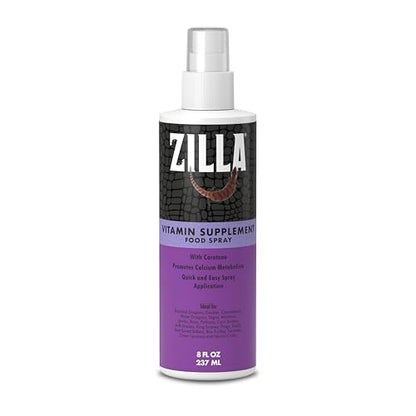 Zilla Vitamin Supplement Food Spray, with Carotene, Spray-on Multivitamin Supplement for Reptiles | With Carotene, Spray-on Multivitamin Supplement for Reptiles