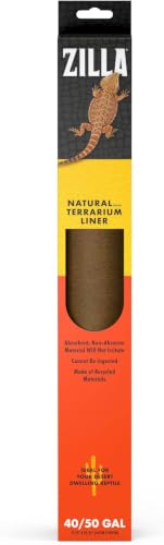Zilla Reptile Terrarium Bedding Substrate Floor Liner, Brown, 30BR/40BR/50/65G, 17.25" x 35.25" (Pack of 12) - size: 17.25" x 35.25" (Pack of 12)
