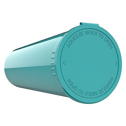 60 Dram CR Plastic Packaging Pop Top Containers - Child Resistant Travel Holder Vial Bottles - 75 qty (Aqua) - color: Aqua