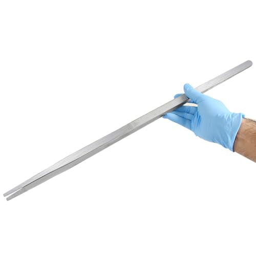 24" Thumb Dressing Forceps, Mulipurpose Tweezer Stainless Steel, Serrated Tip Straight, Aquascaping, Reptile Feeding, Crafts, Tissue Handling Forceps - size: 24"