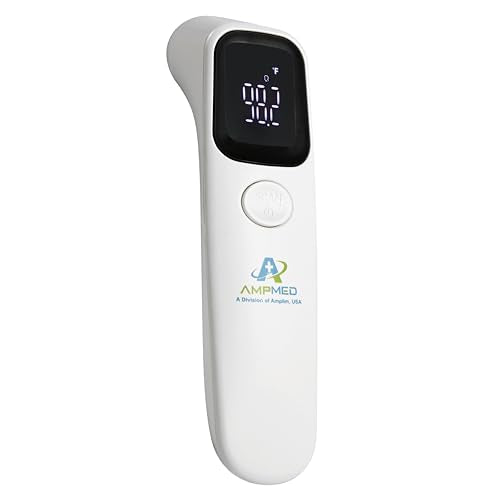 Baby Thermometer No Touch Infrared Forehead | Forehead Thermometer for Babies, Kids and Adults, Fast 1 Second Reading, Quiet Night LED Display, Fever Alert, F/C Switchable - color: Black White