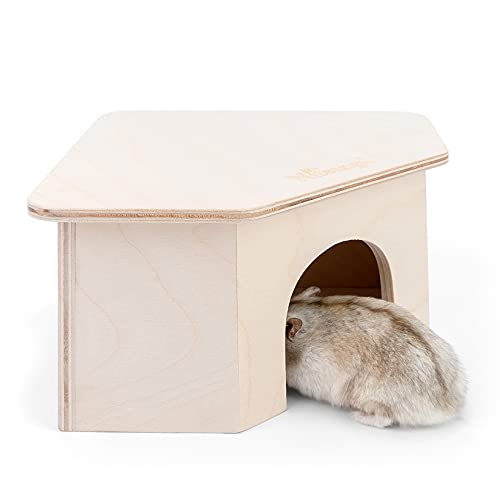 Niteangel Birch Chamber-Maze Hamster Hideout - Small Pets Woodland House Habitats Decor for Hamster Mice Gerbils Mouse