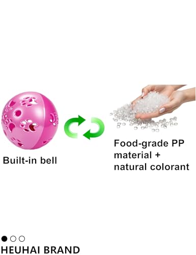 10-Pack Bearded Dragon Toy Balls, Non-Toxic PP, Bell Enrichment | Mealworm Stuffing Method, Hunting Instinct Activation, Boredom Reduction