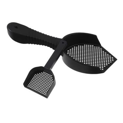 2pcs Plastic Cat Litter Scoop with Fine Sifting Ergonomic Comfortable Grip Handle Versatile Pet Waste Cleaning Tool for Cat Litter Box and Reptile Sand Fast and Easy Waste Removal