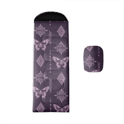 Erosebridal Sugar Skull Southwestern Aztec Western Sleeping Bag for Kids Camping Blanket for Hiking Travel Hunting Sleep Bag - color: Black Purple 10