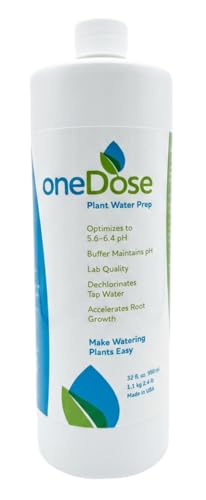 OneDose Tap Water Conditioner for Plants, Removes Chlorine and Chloramines, Stabilizes pH to 5.6-6.4, Makes Healthy Roots