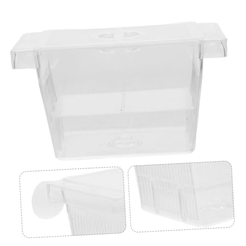 4pcs Self-Floating Fish Fry Incubator Aquarium Breeding Box Betta Fish Separator Box Dual-Layer Breeding Separator Reptile Shrimp
