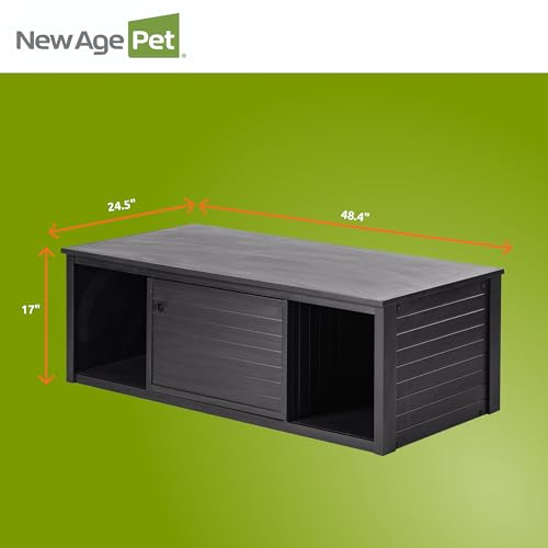 New Age Pet Lo‑Boy Versa Stand for Reptile Terrariums, Low-Profile ECOFLEX Cabinet for Stacked Large, 48" Mojave Reptile Habitats, Espresso Black - color: Black