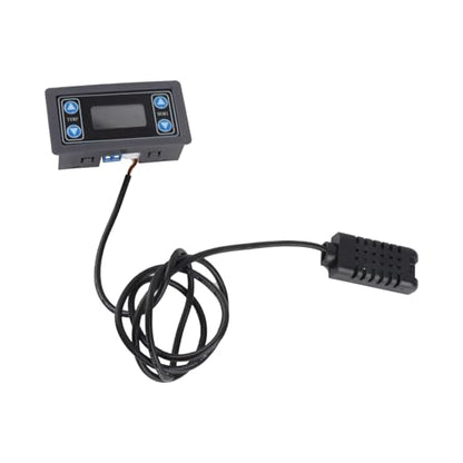 Digital Intelligent Temperature Humidity Controller High Thermostat for Incubation and Breeding Black 3.15x1.77x1.38in