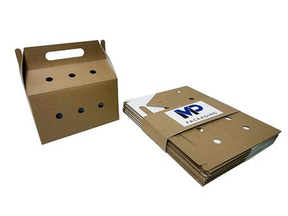 Disposable pet Carriers for Small animals-12 Pack. (Brown) - color: Brown