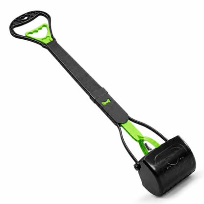 31inch Large Pooper Scooper for Dogs with Long Handle, Sturdy & Durable, Not Easy to Break, Lightweight & Easy to Use, Easy to Pick Up from Grass and Gravel | Less Bend Down, One-hand Operate Pick up for all Surface, Heavy Duty Poop Scooper for Large Medi