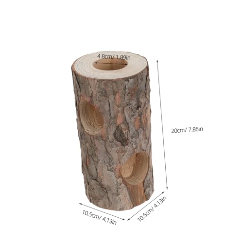 Generic Natural Pine Wood Reptile Hideout Hollow Log Shelter Smooth Surface and Easy Maintenance for Lizards and Turtles in Aquarium Driftwood Centerpieces or Terrarium