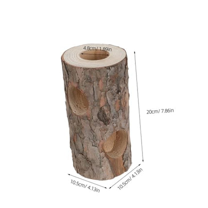 Generic Natural Pine Wood Reptile Hideout Hollow Log Shelter Smooth Surface and Easy Maintenance for Lizards and Turtles in Aquarium Driftwood Centerpieces or Terrarium