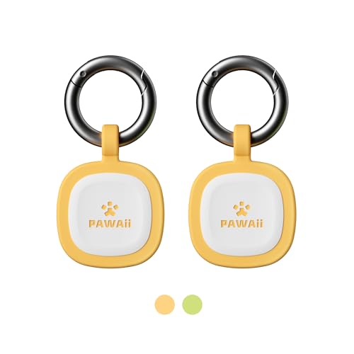 Pawaii Glow in The Dark Dog ID Tag, Silent Silicone, QR Scan Alerts, 1 Pack | Updatable online profile, emergency contacts, no app, no subscription, lost pet recovery, night walks, collar friendly - color: Light Orange