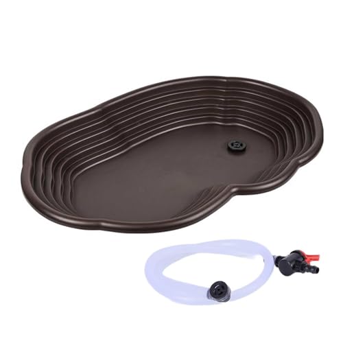 Reptile Feeding Dish Reptile Feeding Water Bowl Turtle Water Bowl Reptile Bathing Pool for Semi Aquatic Chameleon Gecko Rest, Hose Drain - color: hose drain
