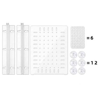 Fish Tank Divider Adjustable Acrylic Separator for 10 Gallon Tanks | Fits 10 gallon aquariums, adjustable 9.2"-10.5" width, clear acrylic panel, dual suction cups, freshwater divider - size: 9x11(10Gallon )
