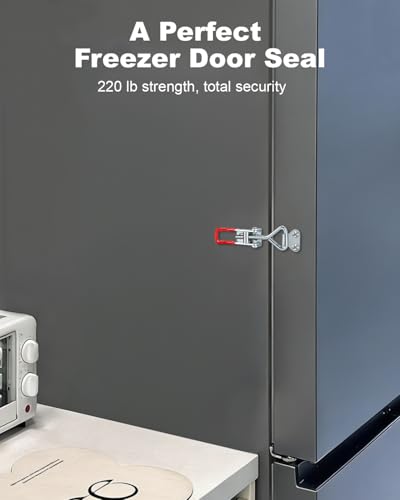 2 Pack Adjustable Toggle Latch 4001, Quick Release Toggle Clamp with 220lbs Capacity for Freezer, Toolbox, Smoker, Cabinet & Storage Case (Screws Not Included)