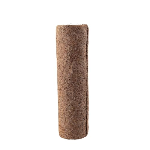 Natural Coconut Fiber Mat 20x100cm Cuttable Reptile Terrarium Liner Breathable Soil Cover for Hanging Baskets Vases Brown