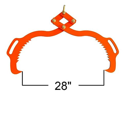 2 Serrated Claw Hook,Log Lifting Tongs, Heavy Duty Grapple Timber Claw,Lumber Skidding,Log Lifting -28in - color: 28"