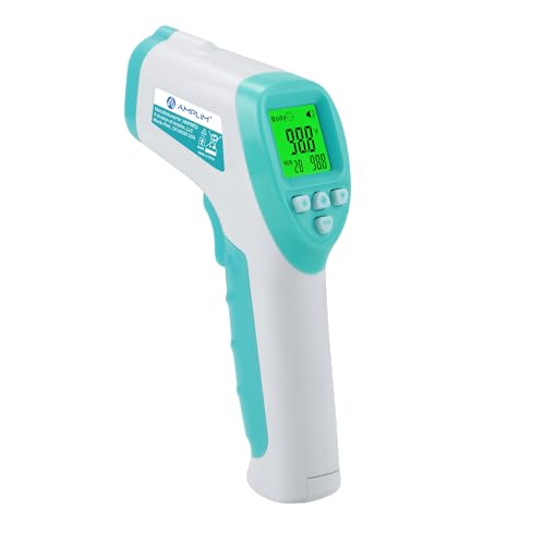 No-Touch Medical Grade Forehead Thermometer, Blue | For Adults, Kids, and Infants, Digital Temporal Touchless, LCD Display - color: Green White